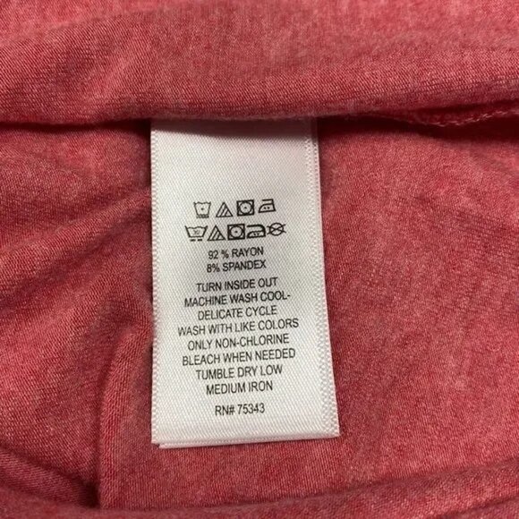 ARTISAN NY WOMEN'S PINK HEATHERED STRETCH T-SHIRT DRESS SIZE LARGE-EUC - Picture 5 of 5